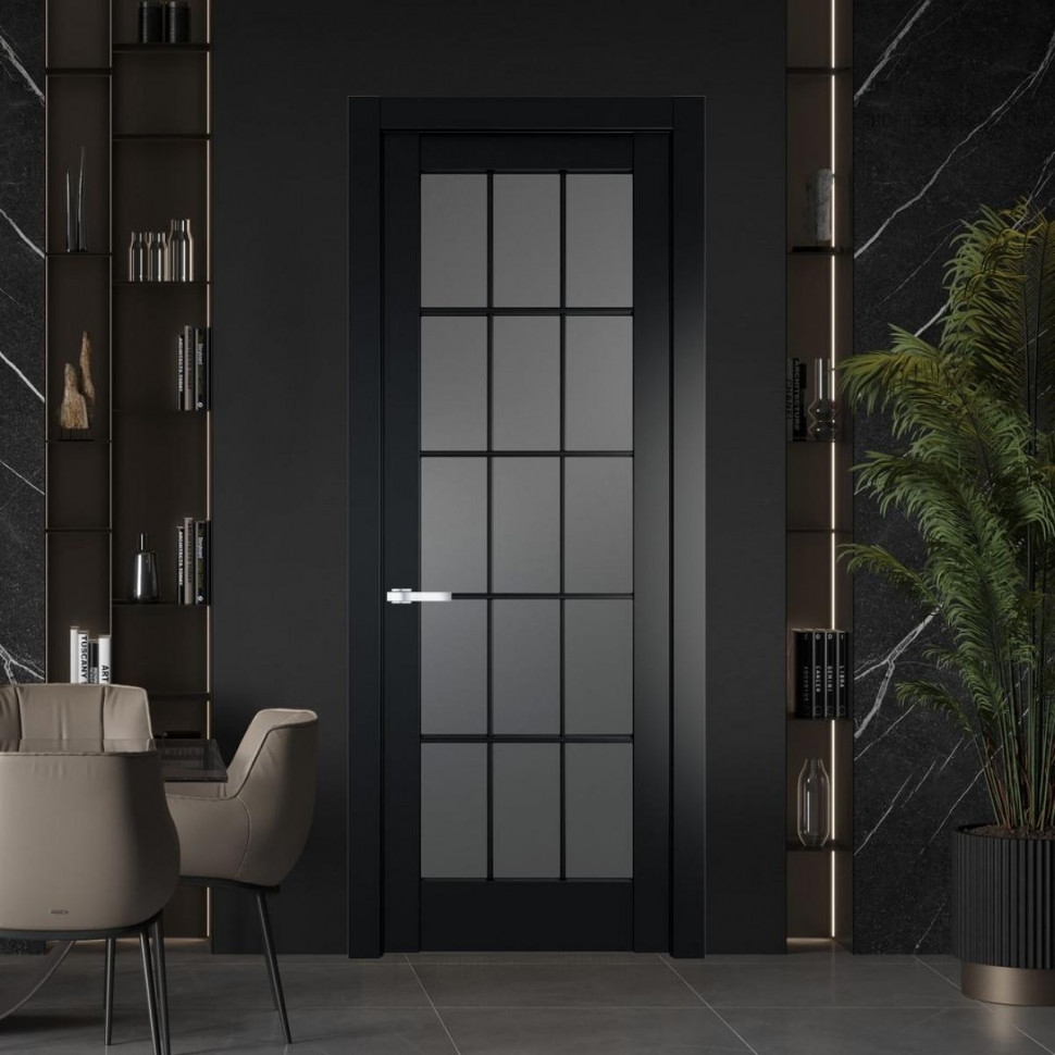 Межкомнатная дверь ProfilDoors 4.1.2 (р.15) PD цвет Блэк вставка Графит