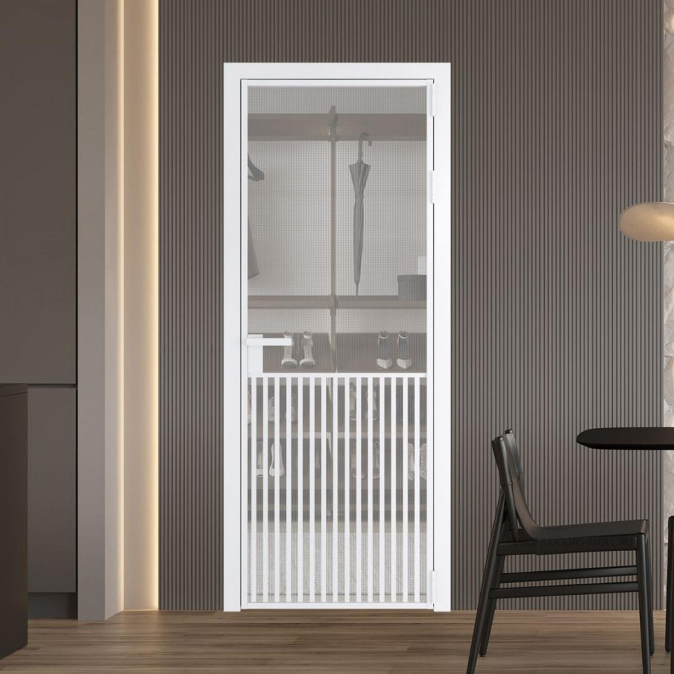Межкомнатная дверь ProfilDoors 15 AG стекло Кризет цвет профиля Вайт