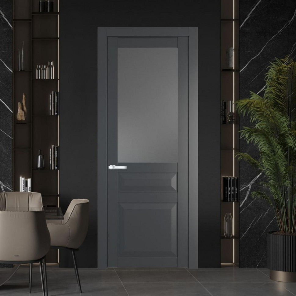 Межкомнатная дверь ProfilDoors 1.5.3 PD цвет Графит вставка Графит