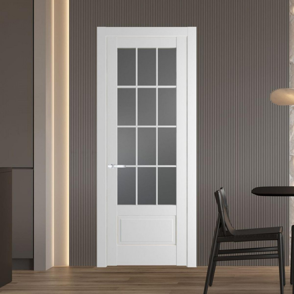 Межкомнатная дверь ProfilDoors 3.2.2 (р.12) PD цвет Крем Вайт вставка Графит