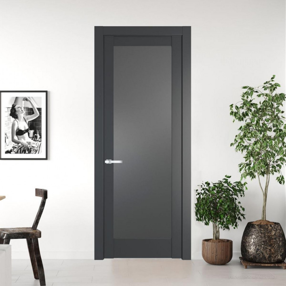 Межкомнатная дверь ProfilDoors 4.1.2 PD цвет Графит вставка Графит