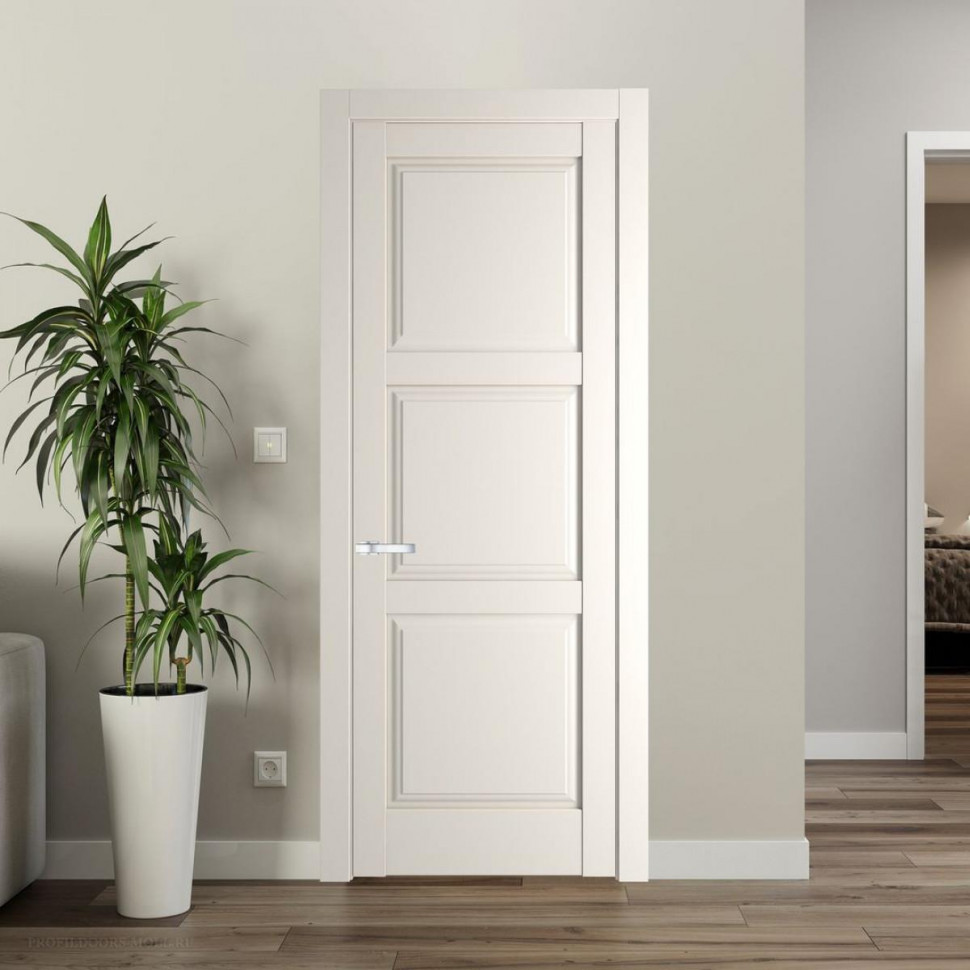 Межкомнатная дверь ProfilDoors 4.6.1 PD цвет Перламутр белый вставка Глухая