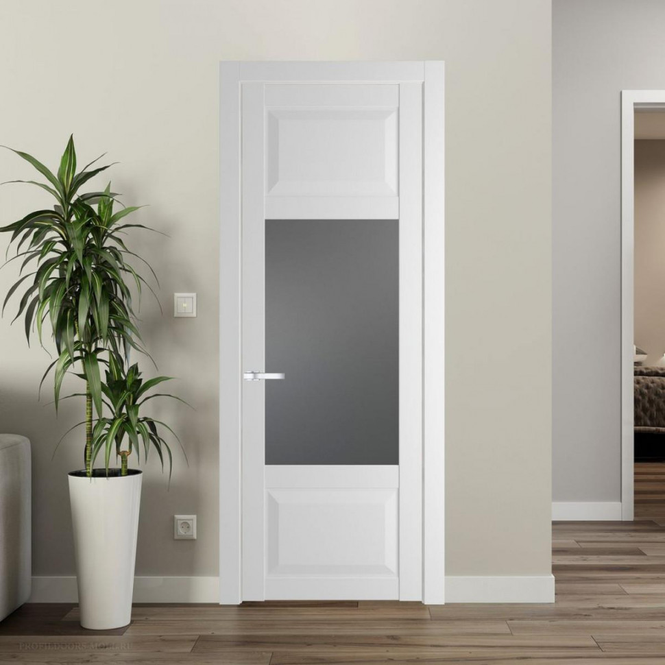Межкомнатная дверь ProfilDoors 1.3.3 PD цвет Крем Вайт вставка Графит