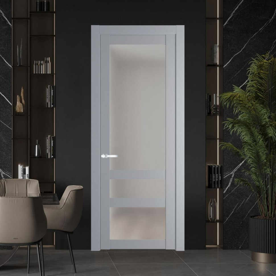 Межкомнатная дверь ProfilDoors 2.5.2 PD цвет Смоки вставка Матовое