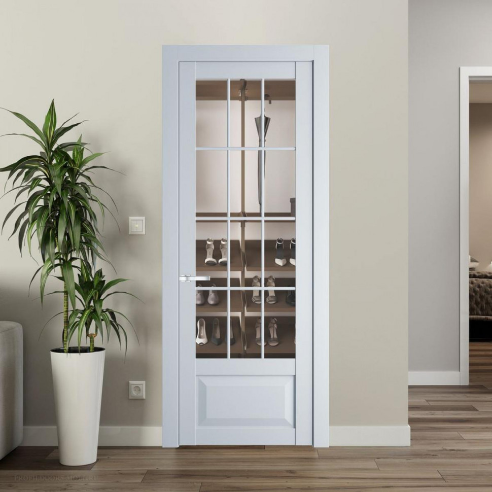 Межкомнатная дверь ProfilDoors 1.2.2 (р.12) PD цвет Вайт вставка Прозрачное
