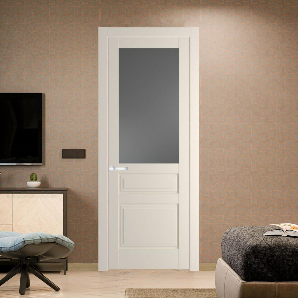 Межкомнатная дверь ProfilDoors 3.5.3 PD цвет Кремовая Магнолия вставка Графит