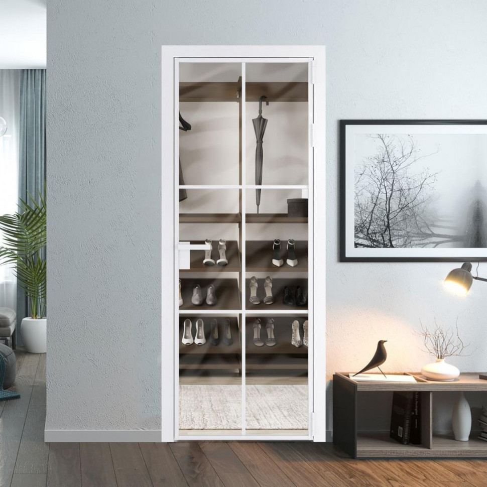 Межкомнатная дверь ProfilDoors 3 AG стекло Прозрачное цвет профиля Вайт