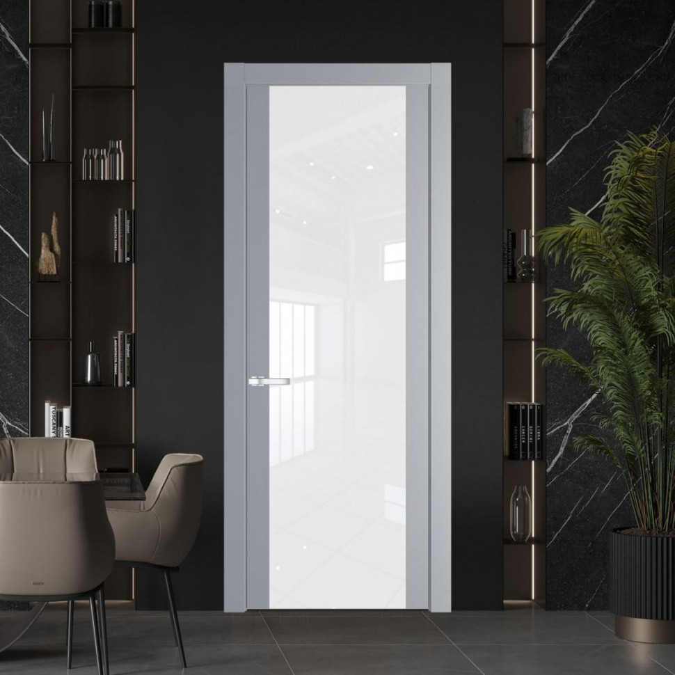 Межкомнатная дверь ProfilDoors 1.13P Смоки Белый триплекс