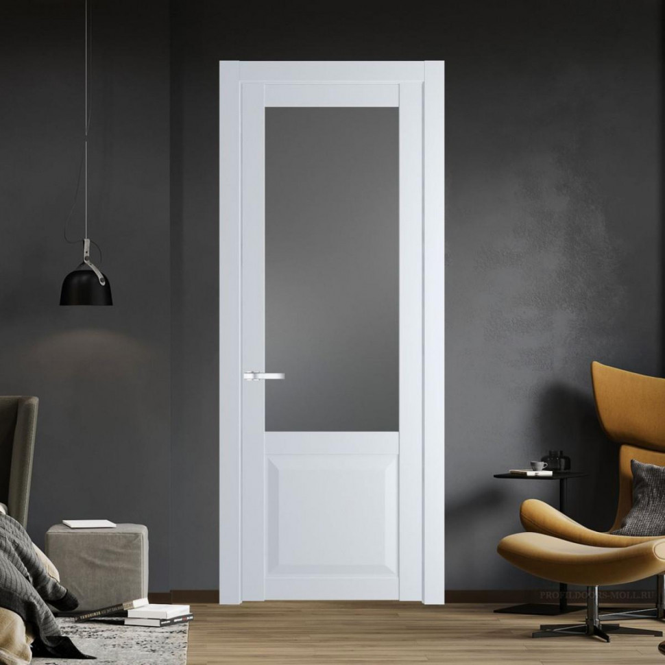 Межкомнатная дверь ProfilDoors 1.2.2 PD цвет Вайт вставка Графит