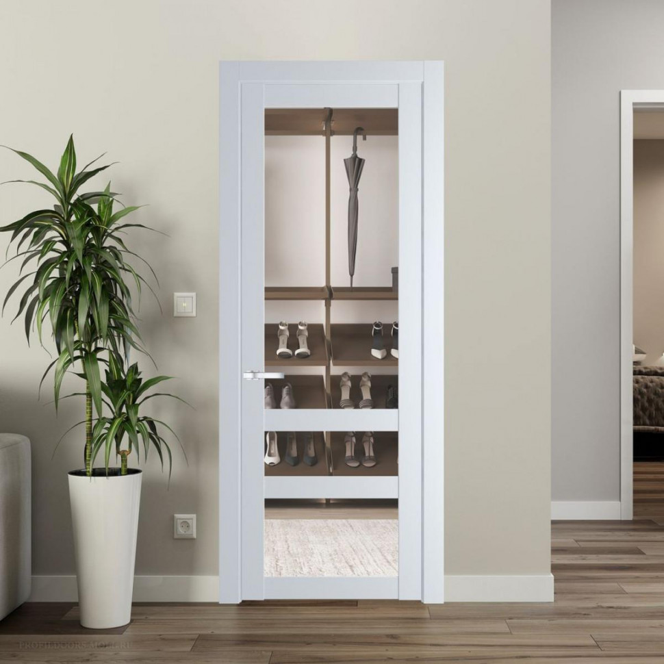 Межкомнатная дверь ProfilDoors 2.5.2 PD цвет Вайт вставка Прозрачное