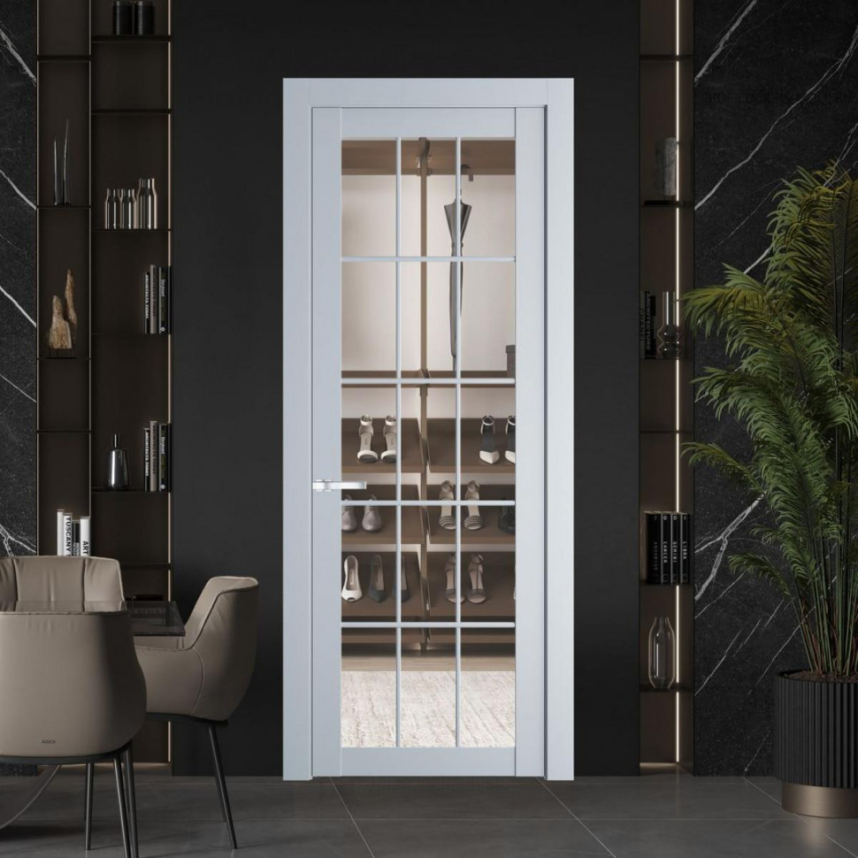 Межкомнатная дверь ProfilDoors 2.1.2 (р.15) PD цвет Лайт Грей вставка Прозрачное