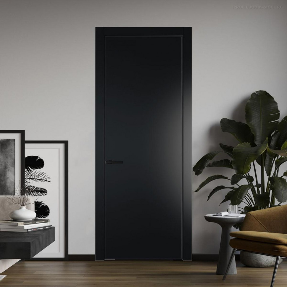Межкомнатная дверь ProfilDoors 1 PA Блэк с профилем Черный