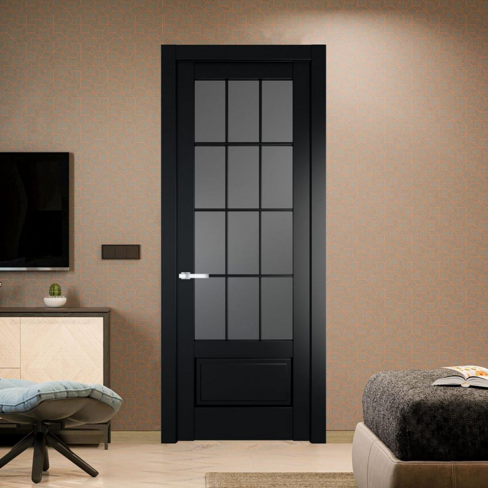 Межкомнатная дверь ProfilDoors 3.2.2 (р.12) PD цвет Блэк вставка Графит