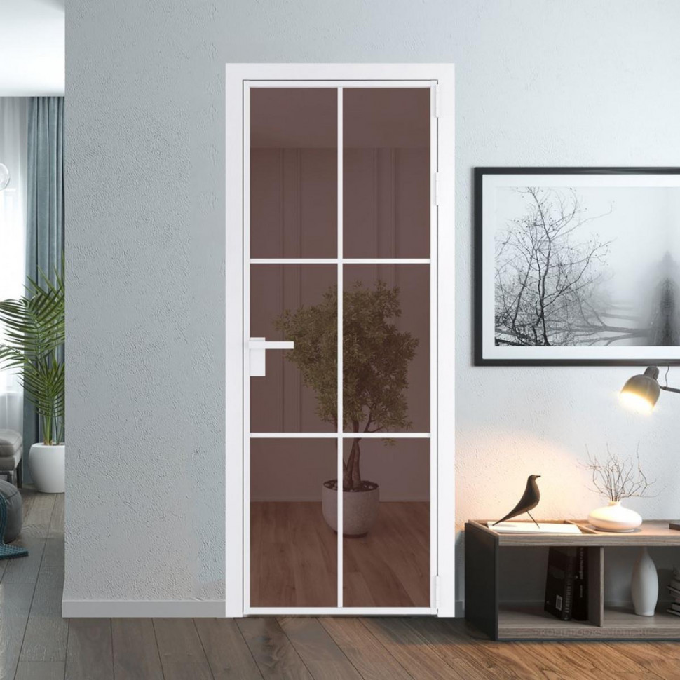 Межкомнатная дверь ProfilDoors 3 AG стекло Золотистая бронза цвет профиля Вайт