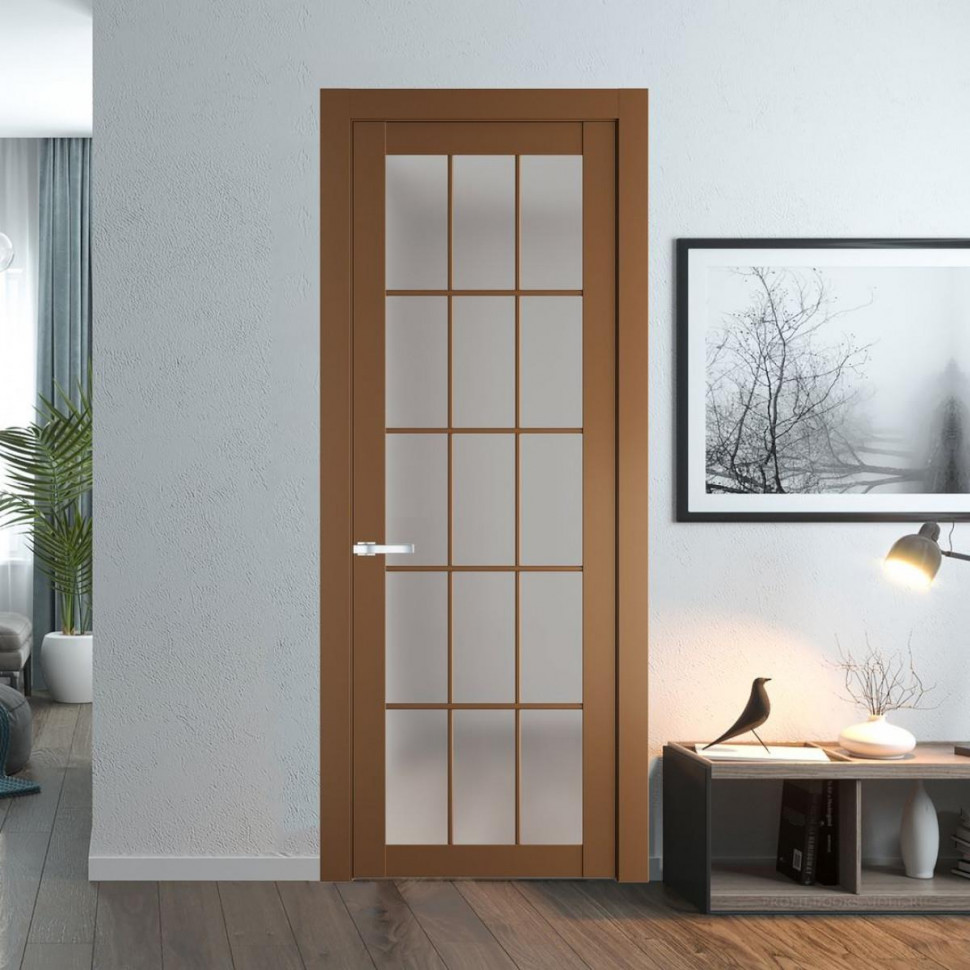 Межкомнатная дверь ProfilDoors 1.1.2 (р.15) PD цвет Перламутр золото вставка Матовое