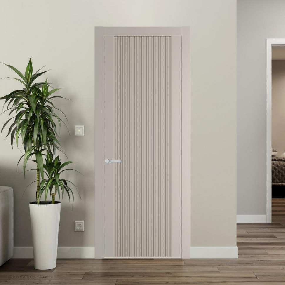 Межкомнатная дверь ProfilDoors 1.12P Сэнд Глухая с фрезерованным рисунком