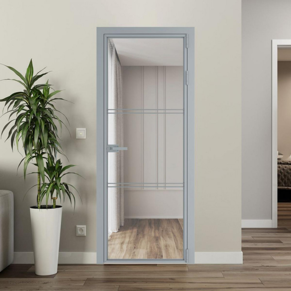 Межкомнатная дверь ProfilDoors 3 AX Прозрачное профиль Серебро