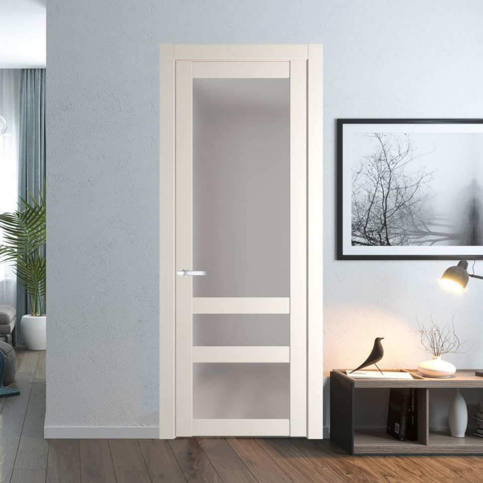 Межкомнатная дверь ProfilDoors 2.5.2 PD цвет Перламутр белый вставка Матовое