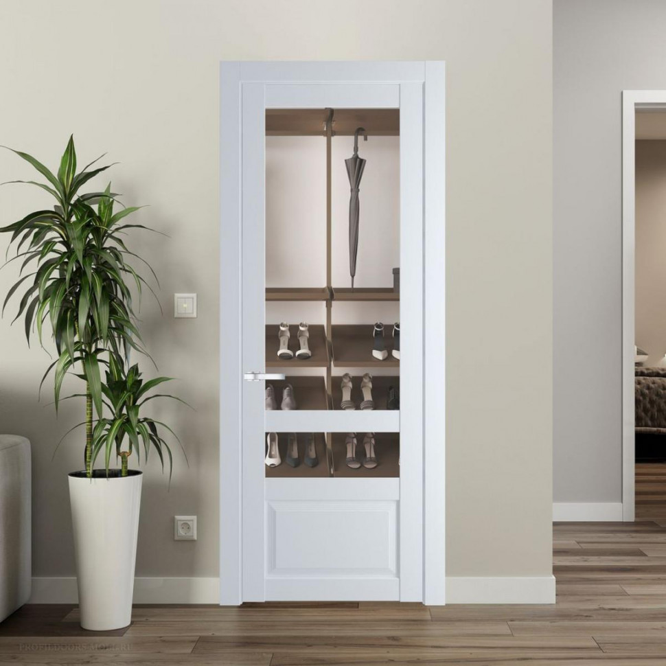 Межкомнатная дверь ProfilDoors 2.5.4 PD цвет Вайт вставка Прозрачное