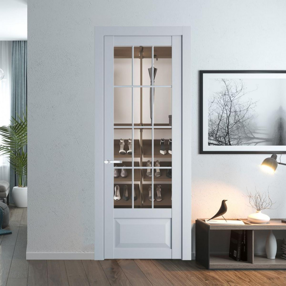 Межкомнатная дверь ProfilDoors 1.2.2 (р.12) PD цвет Лайт Грей вставка Прозрачное