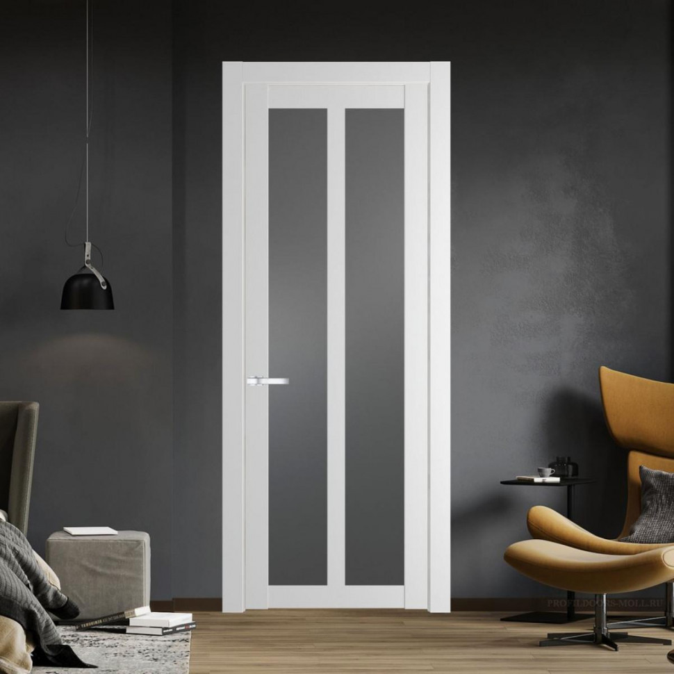 Межкомнатная дверь ProfilDoors 2.7.2 PD цвет Крем Вайт вставка Графит