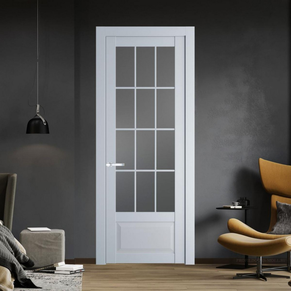 Межкомнатная дверь ProfilDoors 2.2.2 (р.12) PD цвет Лайт Грей вставка Графит