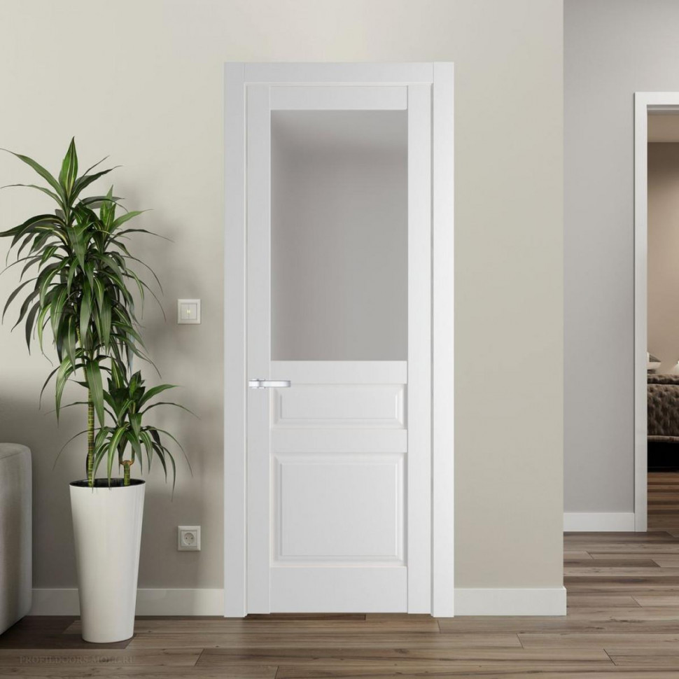 Межкомнатная дверь ProfilDoors 4.5.3 PD цвет Крем Вайт вставка Матовое
