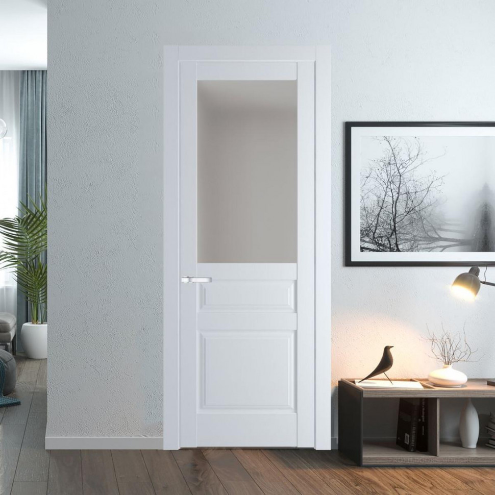 Межкомнатная дверь ProfilDoors 4.5.3 PD цвет Вайт вставка Матовое