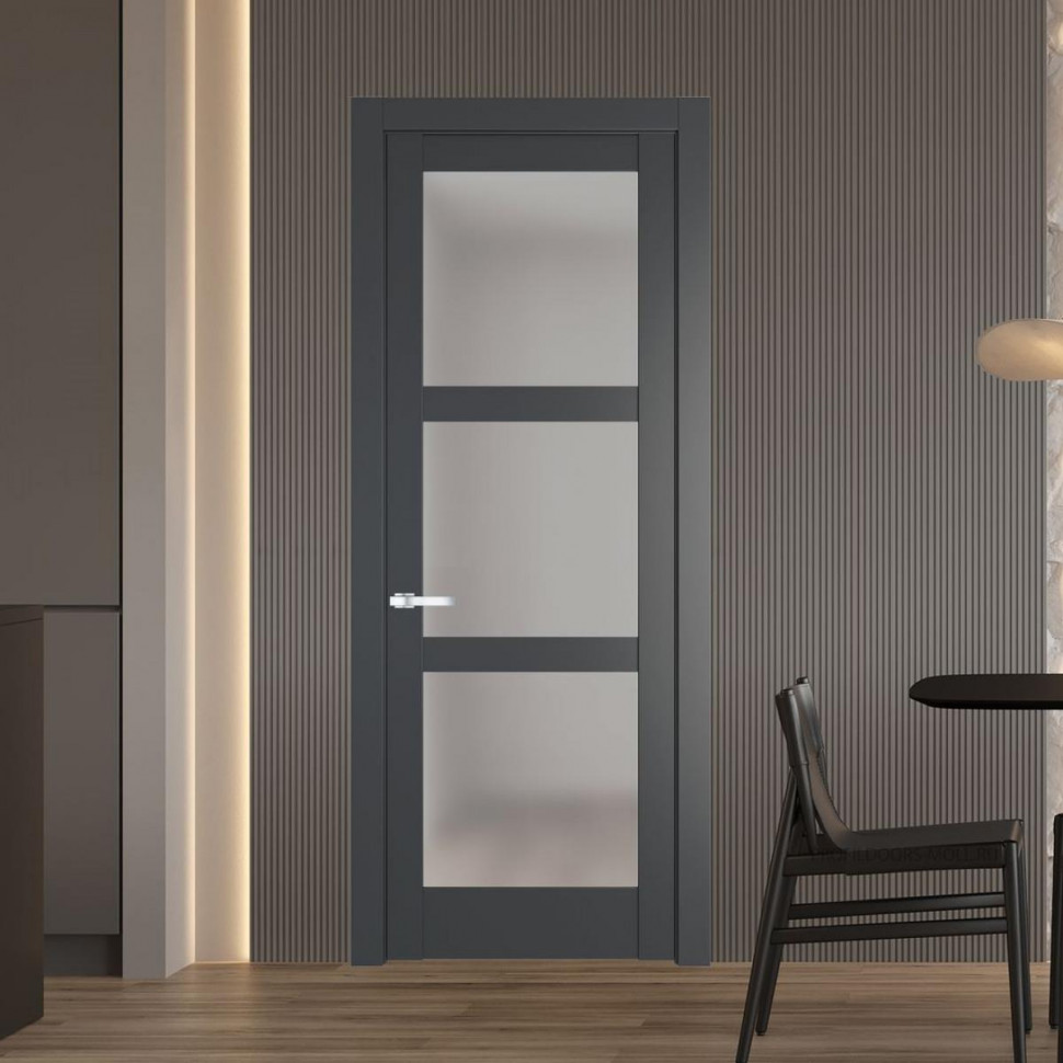 Межкомнатная дверь ProfilDoors 4.6.2 PD цвет Графит вставка Матовое
