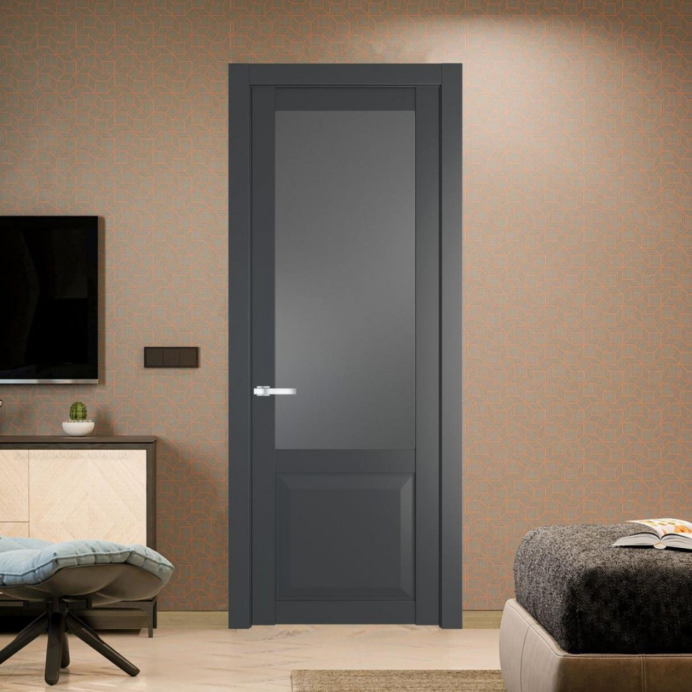 Межкомнатная дверь ProfilDoors 1.2.2 PD цвет Графит вставка Графит