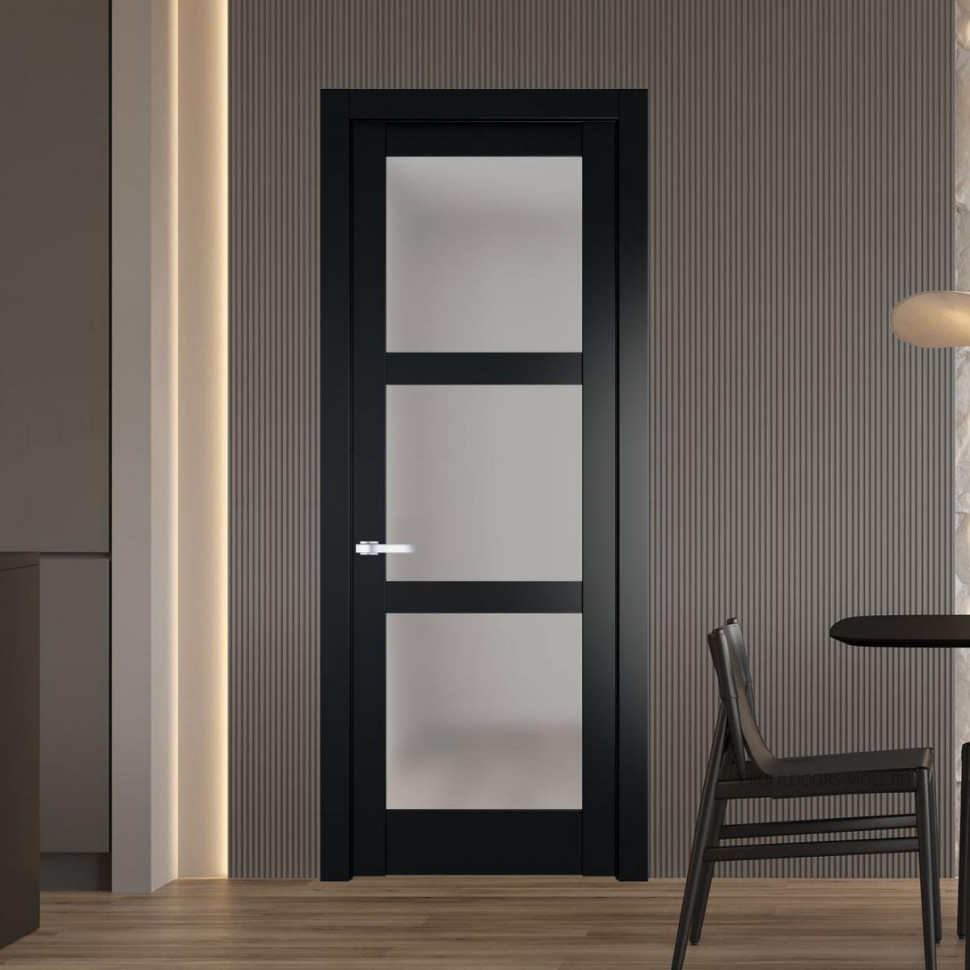 Межкомнатная дверь ProfilDoors 4.6.2 PD цвет Блэк вставка Матовое