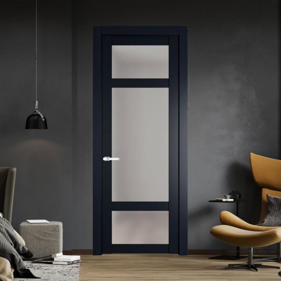 Межкомнатная дверь ProfilDoors 2.3.2 PD цвет Нэви Блу вставка Матовое