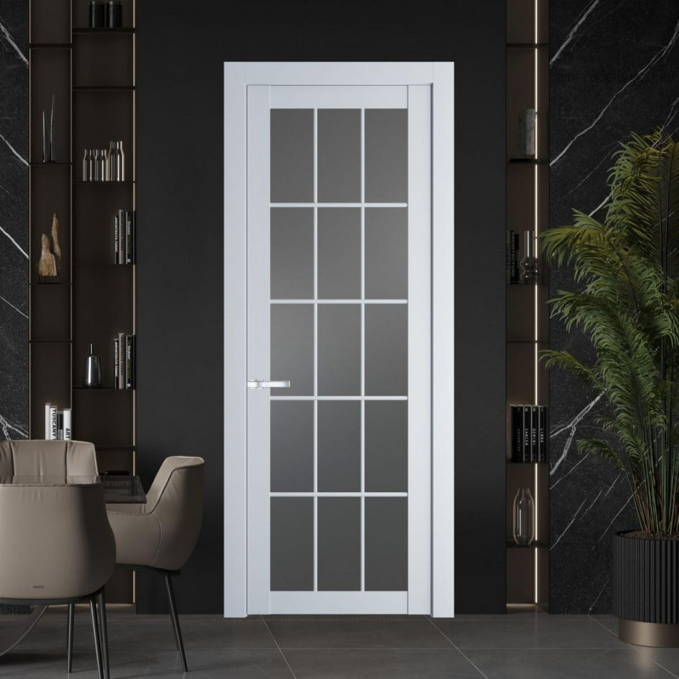 Межкомнатная дверь ProfilDoors 2.1.2 (р.15) PD цвет Вайт вставка Графит