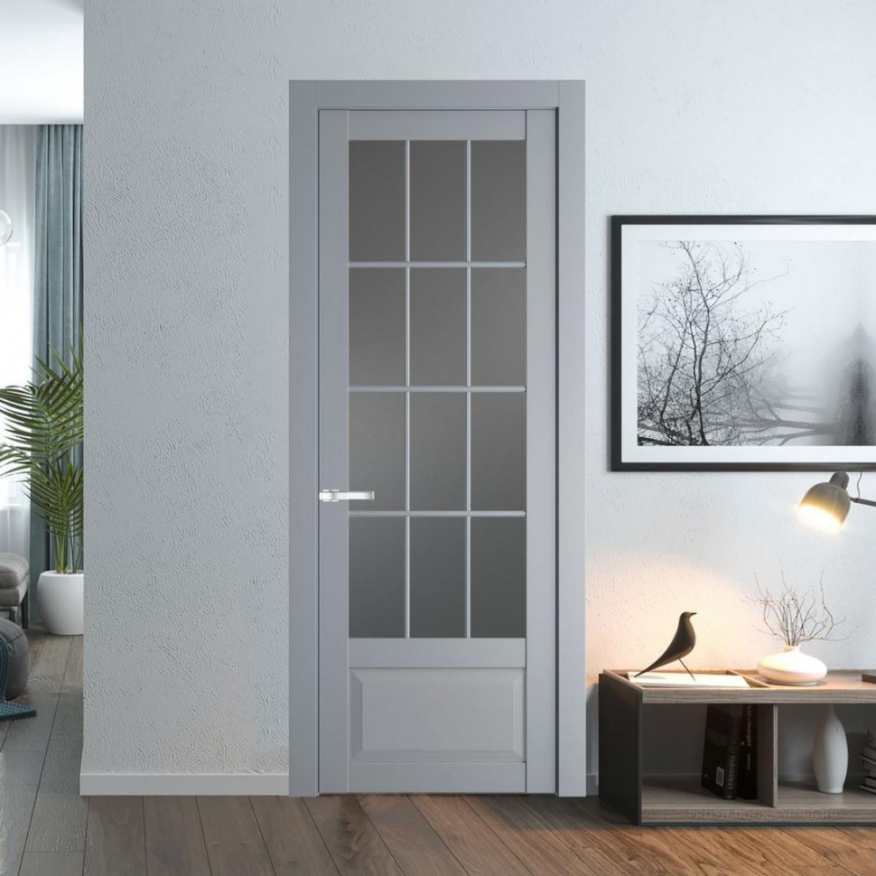 Межкомнатная дверь ProfilDoors 2.2.2 (р.12) PD цвет Смоки вставка Графит