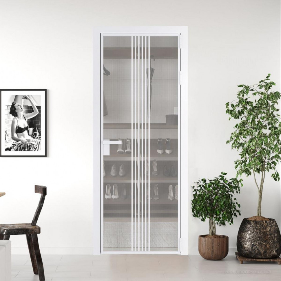 Межкомнатная дверь ProfilDoors 18 AG стекло Кризет цвет профиля Вайт