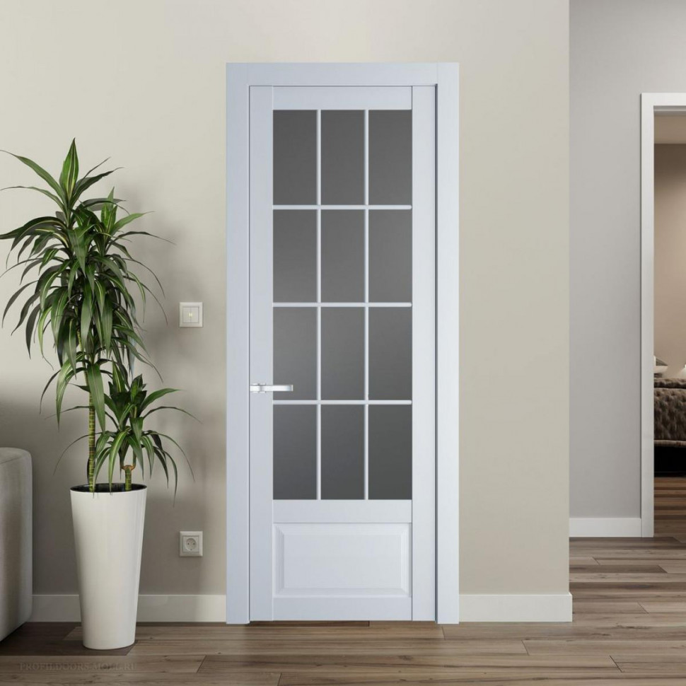 Межкомнатная дверь ProfilDoors 2.2.2 (р.12) PD цвет Вайт вставка Графит