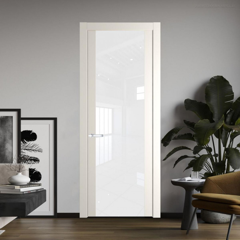 Межкомнатная дверь ProfilDoors 1.13P Перламутр белый Белый триплекс