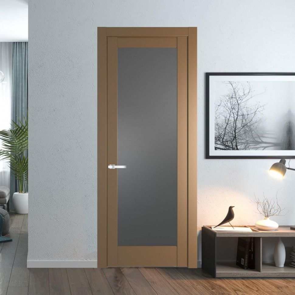 Межкомнатная дверь ProfilDoors 4.1.2 PD цвет Перламутр золото вставка Графит
