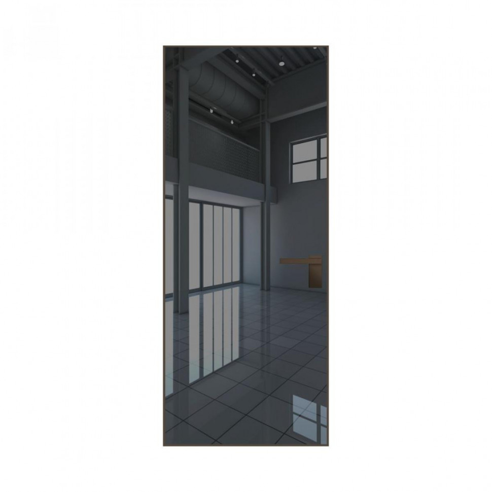Межкомнатная дверь ProfilDoors 0M Зеркало Grey алюминиевая кромка Деорэ