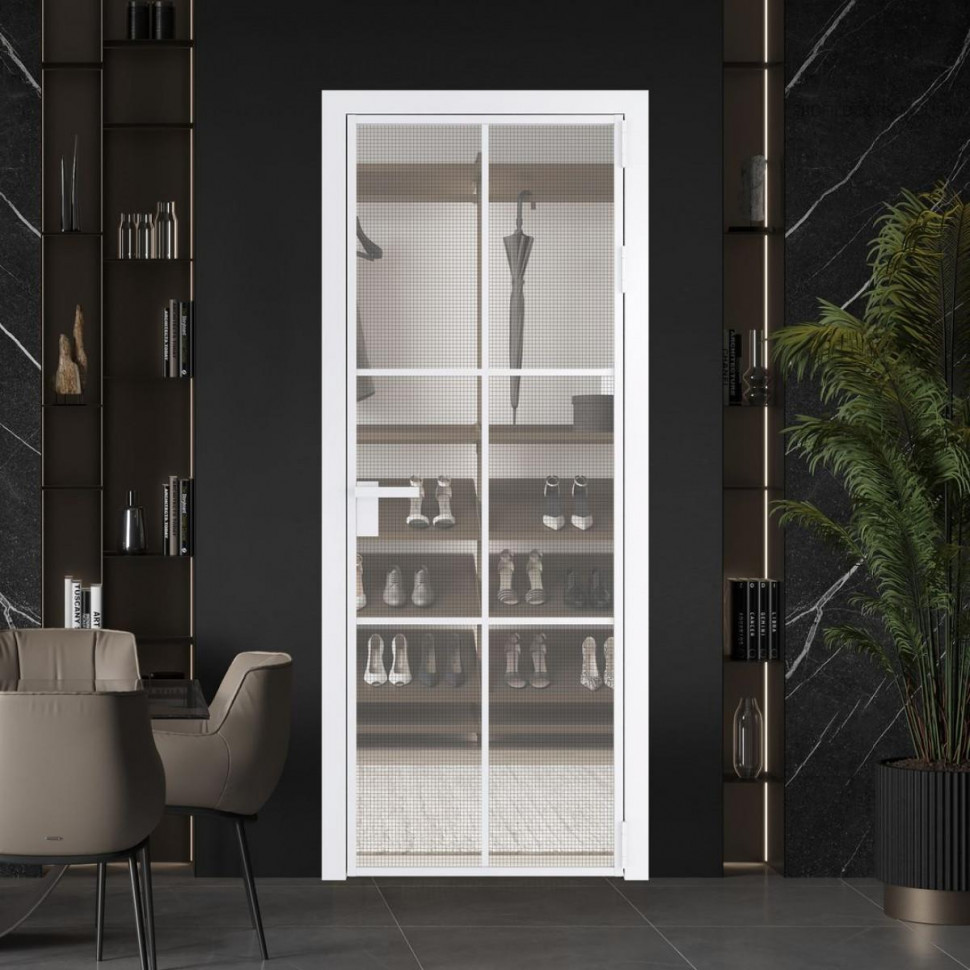 Межкомнатная дверь ProfilDoors 3 AG стекло Рэте цвет профиля Вайт