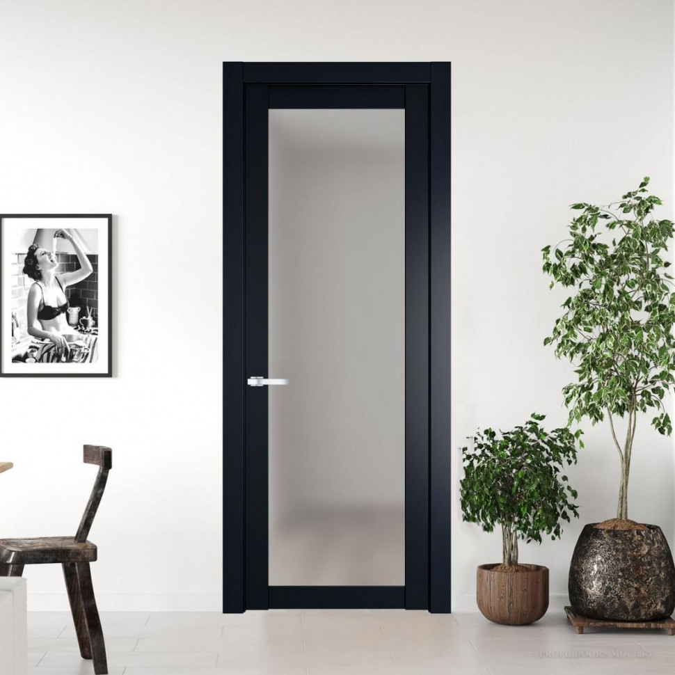Межкомнатная дверь ProfilDoors 2.1.2 PD цвет Нэви Блу вставка Матовое