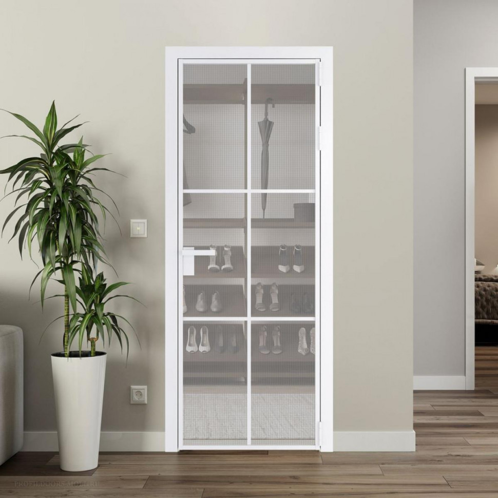 Межкомнатная дверь ProfilDoors 3 AG стекло Кризет цвет профиля Вайт