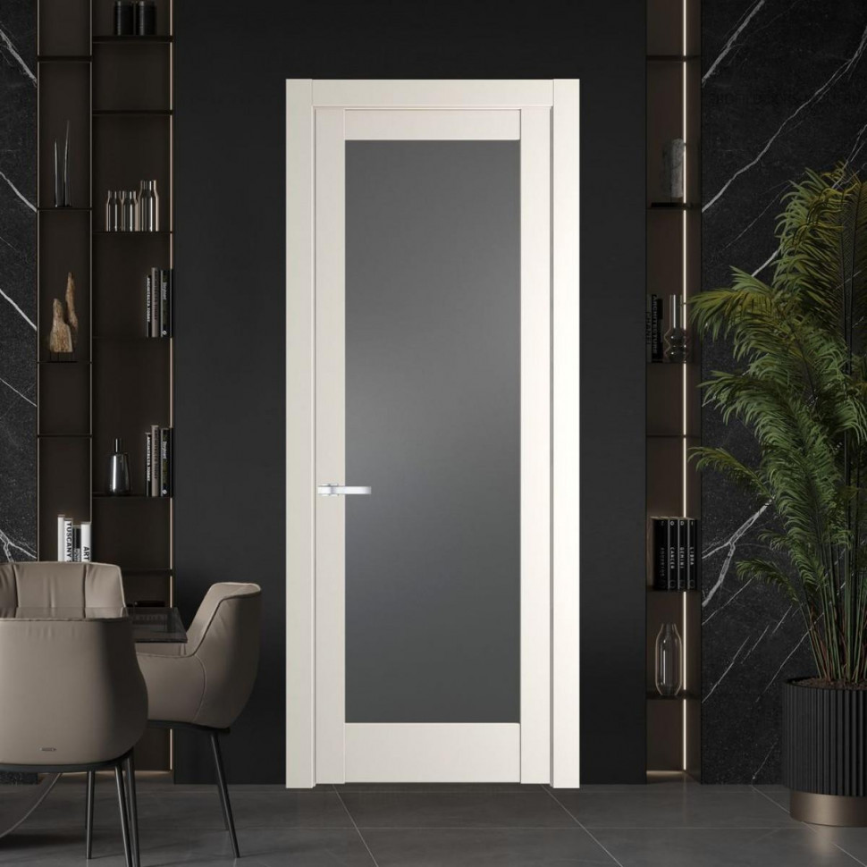 Межкомнатная дверь ProfilDoors 3.1.2 PD цвет Перламутр белый вставка Графит