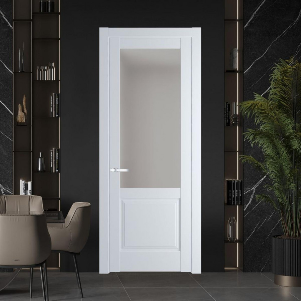 Межкомнатная дверь ProfilDoors 4.2.2 PD цвет Вайт вставка Матовое