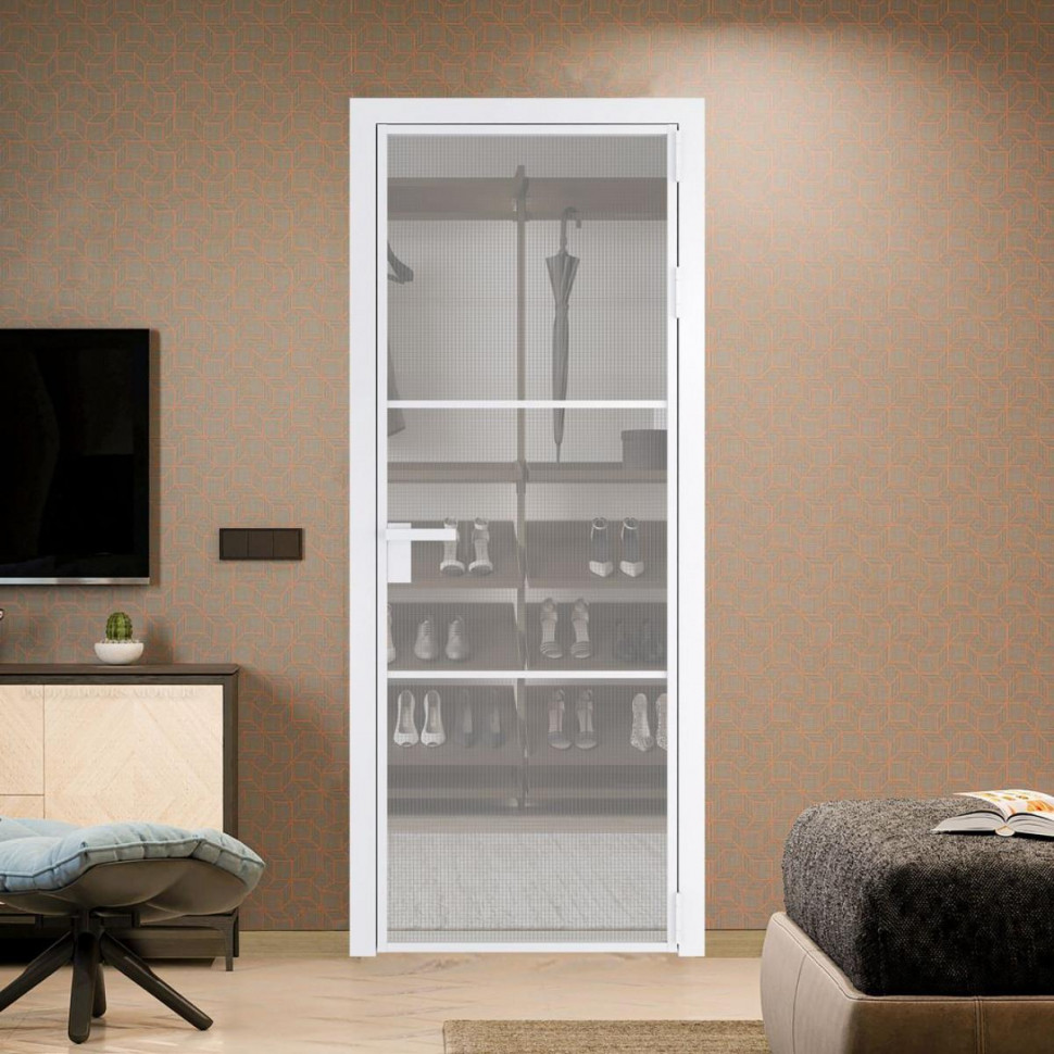 Межкомнатная дверь ProfilDoors 13 AG стекло Кризет цвет профиля Вайт