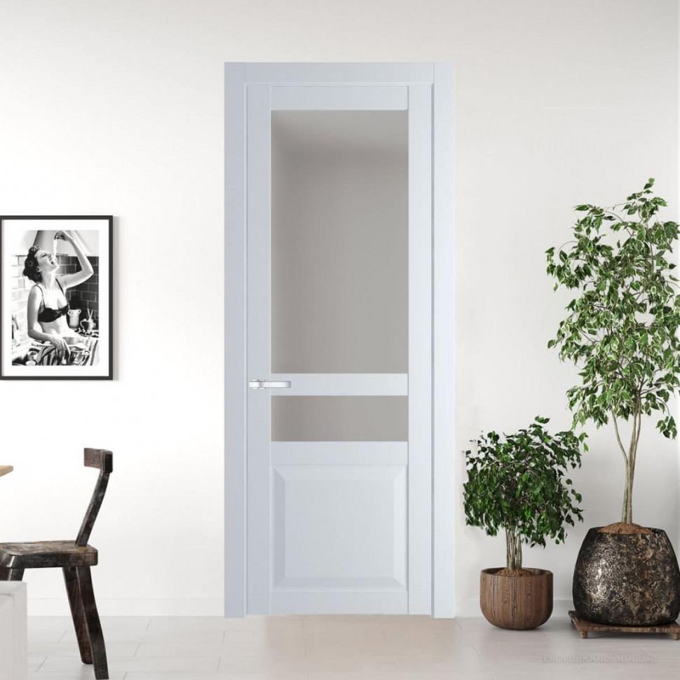 Межкомнатная дверь ProfilDoors 1.5.4 PD цвет Вайт вставка Матовое