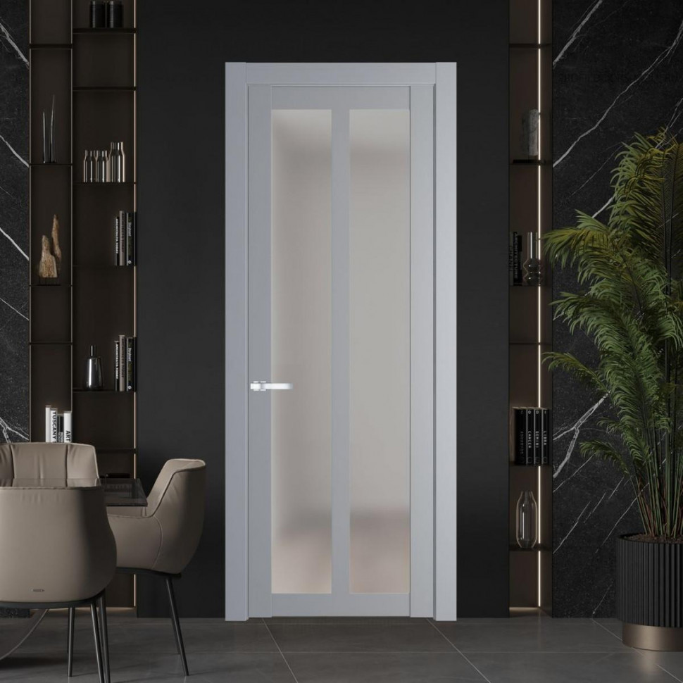 Межкомнатная дверь ProfilDoors 1.7.2 PD цвет Смоки вставка Матовое