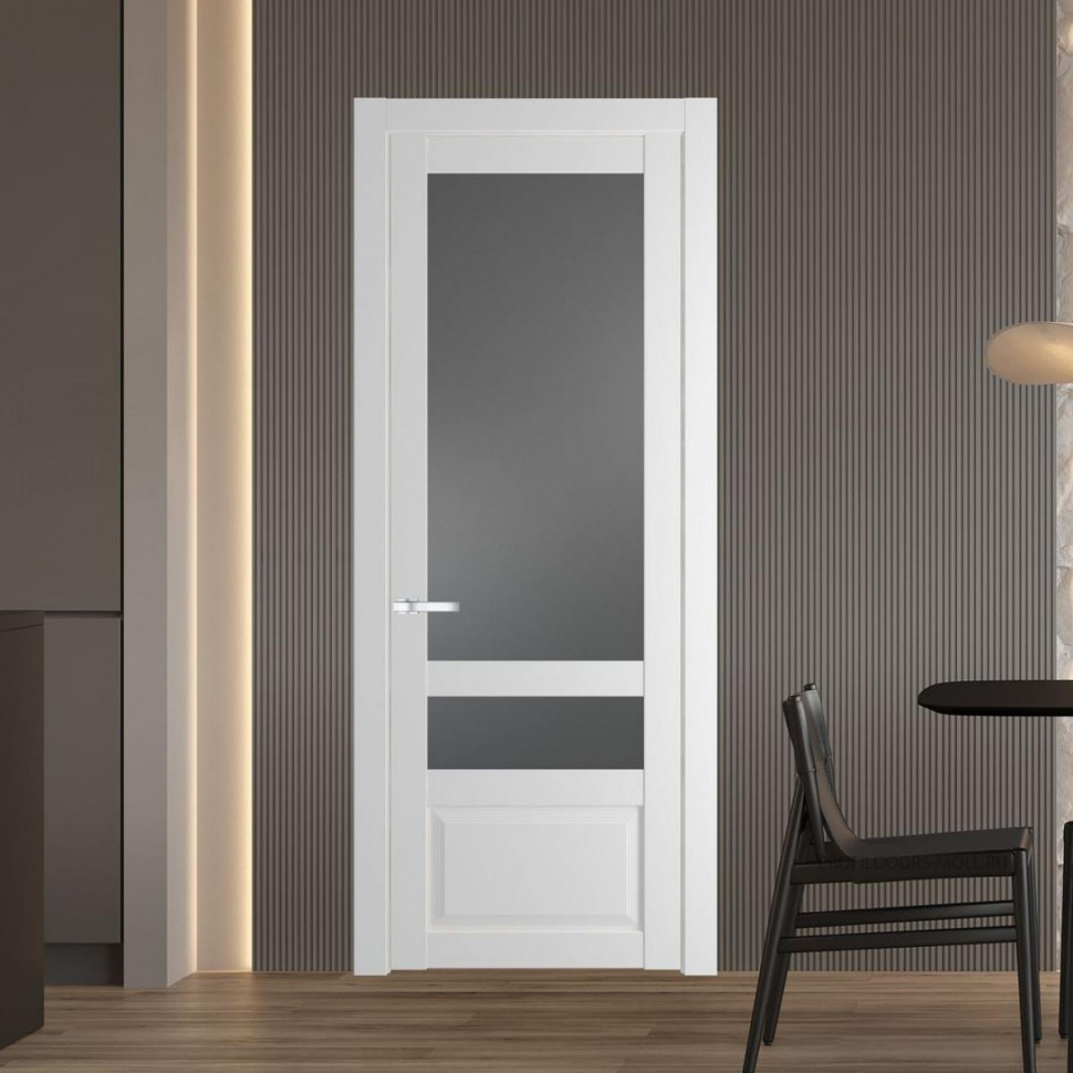 Межкомнатная дверь ProfilDoors 2.5.4 PD цвет Крем Вайт вставка Графит