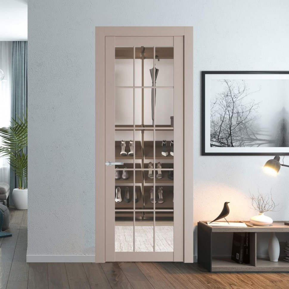Межкомнатная дверь ProfilDoors 2.1.2 (р.15) PD цвет Сэнд вставка Прозрачное