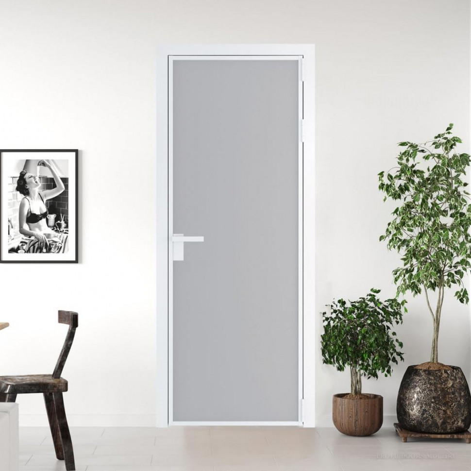 Межкомнатная дверь ProfilDoors 1 AP цвет Лайт грей элегант профиль Вайт